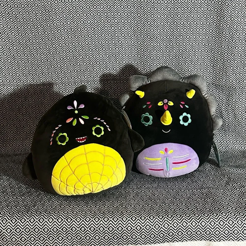 Squishmallows Dia De Los Muertos Tetero Dinosaur 11”, NWT & Oceana Tags damaged